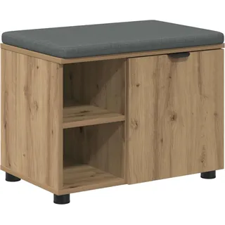 Flurbank mit Kissen mit Regal Artisan-Eiche 60 x 38 x 46 cm - Braun