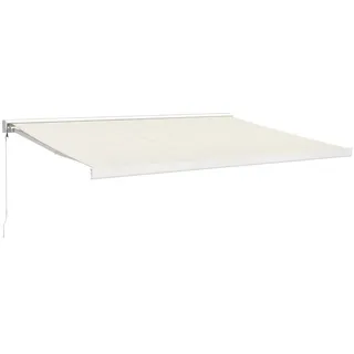 vidaXL Markise Einziehbar Creme 4x3 m Stoff und Aluminium - Creme
