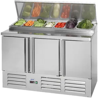 Saro 323-1105 FRAN 3-türig Zubereitungstisch, Edelstahl