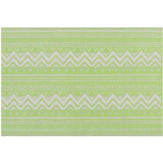 Beliani Outdoor-Teppich Nagpur 180/120 cm , Grün , Kunststoff , Grafikmuster , Rechteckig , 120x180 cm , Teppiche und Böden, Teppiche, Outdoorteppiche
