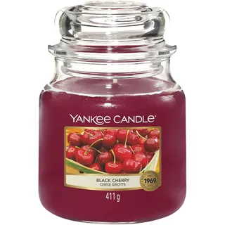 Yankee Candle Black Cherry Duftkerze 75 h schwarz