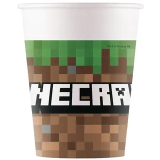 Minecraft Partybecher, 8 Stück