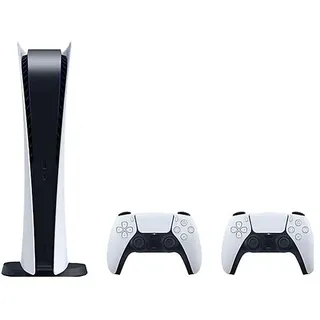 Sony PlayStation 5 Slim Digital Edition 825 GB Schwarz + 2x DualSense Wireless-Controller