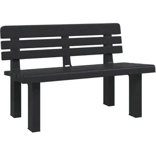 vidaXL Gartenbank Anthrazit 110x52x71 cm Polypropylen - Grau