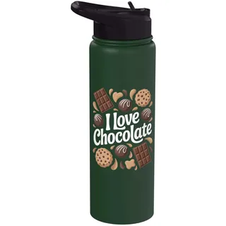 Ich liebe Schokoladenkekse und Süßigkeiten Stainless Steel Insulated Water Bottle