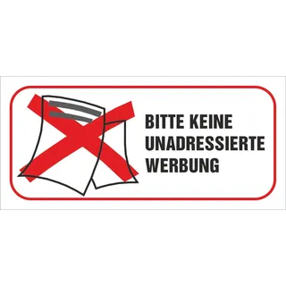 SWEYTEC SCHILD Bitte keine unadressierte Werbung