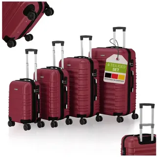 Juskys Rom Koffer-Set 4-tlg. rot