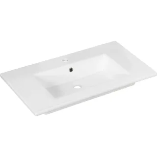 Fackelmann Einzelwaschtisch B.Perfekt 80 cm Dark Oak mit Softclose