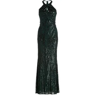 Abendkleid VERA MONT "Abendkleid im Glitzer-Look", Damen, Gr. 40, EURO, grün (dusty slate), Obermaterial: 97% Polyester PES. 3% Elasthan EL., Kleider Abendkleid
