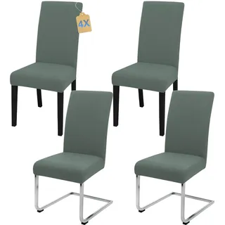 SUKAIKEQA Stuhlhussen 4 Stück Stretch Stuhlbezug für Esszimmerstühle