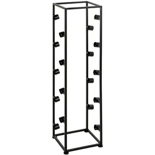 Haku-Möbel Weinregal 26 x 24 x 104 cm Schwarz