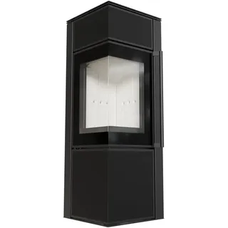 Kratki TORA/S 8 kW Ø 150 mit Türfeder Quarzsinter Schwarz / Brennraum Weiß