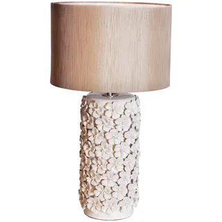 Tischleuchte , Beige , Textil, Keramik , rund , 54.5 cm , Lampen & Leuchten, Innenbeleuchtung, Tischlampen, Tischlampen