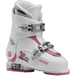 ROCES Kinder Idea Up 19.0-22.0 Kinderskischuh verstellbar, white-deeppink, 30-35 EU