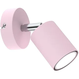 Licht-Erlebnisse Wandspot Kinderzimmer Rosa Ø 8 cm Schwenkbar GU10 Metall