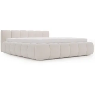 Graingold Polsterbett Cloud Low 180x200 Bouclé-Stoff Beige , Textil , 180x200 cm , Schlafzimmer, Betten, Polsterbetten