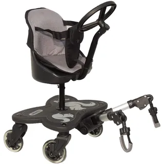 EICHHORN Kinderwagen Geschwisterboard Cozy C-Rider mit Sitz und Spiel-Lenkrad für Kinder ab 12 Monaten bis 25 kg (4 Räder), 20 cm Sitzfläche
