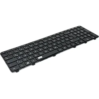 DE - Schwarz Tastatur mit Rahmen kompatibel für HP Pavilion DV6-6140sg, DV6-6145eg - Schwarz