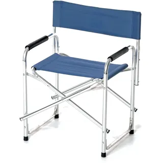 VERDELOOK Direktor Stuhl in Polyester-Gewebe, 47x57 cm Höhe 78 cm, blau, Outdoor-Garten Terrasse