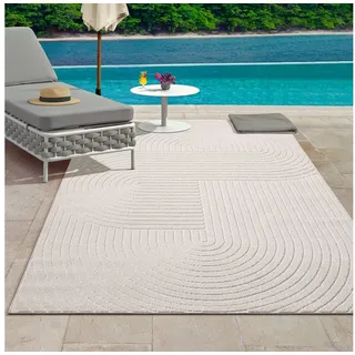 The CarPET Santo Plus - Teppich für Wohnzimmer & Schlafzimmer, Hochwertig, Pflegeleicht & Langlebig, Modernes Design, auch für Outdoor geeignet, Creme, 120 x 160 cm