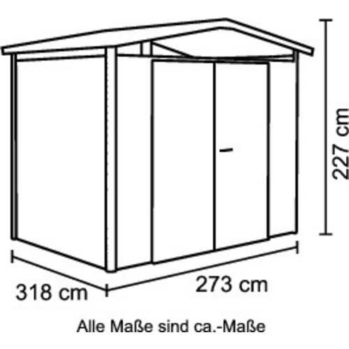 Bild von Panorama P5 2,57 x 2,97 m quarzgrau-metallic Doppeltür