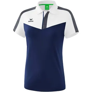 Erima Squad Funktions-Poloshirt Damen white/new navy/slate grey 36