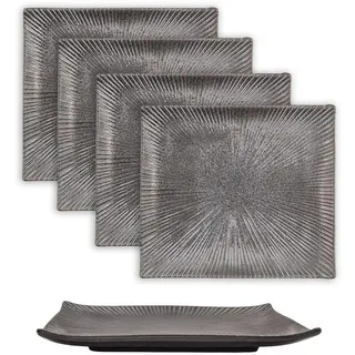 Intirilife Sushi Teller (4-tlg.) , Keramik , 4-teilig , 23.4x3.8x26 cm , Geschirr, Geschirrsets