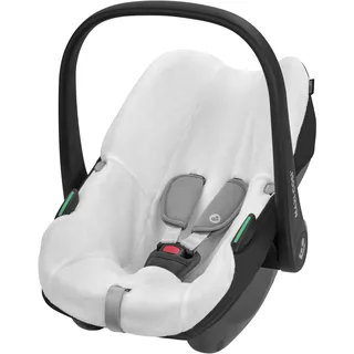 Maxi-Cosi Autositzbezug aus Bio-Baumwolle für CabrioFix i-Size / Pebble S, Babyschalenbezug, weiches, atmungsaktives und feuchtigkeitsabsorbierendes Material, waschmaschinenfest, Natural White