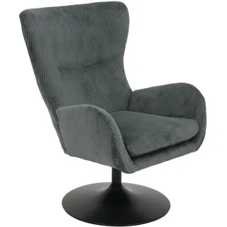 Hela Relaxsessel SAMOS Mikrofaser 72 x 96 x 81 cm Grau drehbar