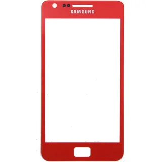 Bildschirm + Leim für Samsung Galaxy S2 I9100 - rot - Rot