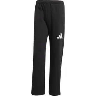 adidas Men's ESSENTIALS WIDE LEG THREE BAR PANT, core black/cloud white, M