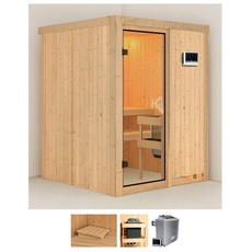 Bild von Sauna »Norma«, (Set), 9 KW-Bio-Ofen mit externer Steuerung beige