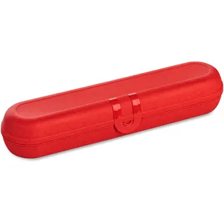 Koziol KLIKK Besteck-Etui ohne Besteck, Besteckbox to go, Outdoor Besteck-Behälter für Camping, Reise | Wiederverwendbare Besteck-Verpackung, Bestecktasche, Besteckdose (Organic red)