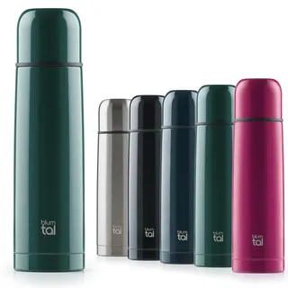 Blumtal® Thermosflasche 700 ml - BPA-freie Thermoskanne für warm&kalt - auslaufsichere Isolierflasche 700ml aus Edelstahl rostfrei - Thermoskanne mit Becher - Tee Thermoskanne 700 ml - Dunkelgrün
