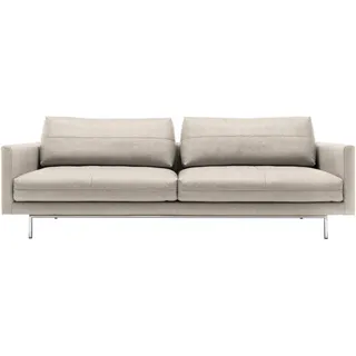 Creation BY ROLF BENZ 3,5-Sitzer »CR.414, Designsofa, edles Sofa, Loungesofa, Ledersofa, klares Design«, aus Leder oder Chenille, erstklassiger Sitzkomfort, legere Polsterung, beige