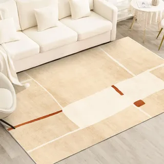 Wohnzimmer Teppich, Flauschiger Hochflor Super Weicher Zottelteppich, Moderner Anti-Rutsch Unterseiten Teppich für Schlafzimmer, Kinderzimmer, 120 x 160 cm