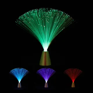Relaxdays Glasfaserlampe Bunt 2 St.