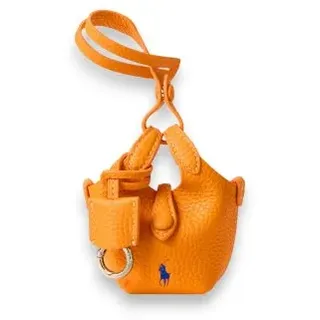 Polo Ralph Lauren für Damen. 427P17791006 Ledernes Polo-Play-Charm für Tasche, orange (OSFA), Lässig