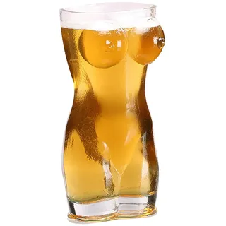Romehaha Bierglas,Geburtstag Mann Bierglas Mit Gravur 700 ml Geschenke Für Männer Personalisierte Geschenke, Sexy nackte Miss Trinkbecher für Bar, Pub, KTV Dekoration(Large)