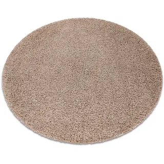 RugsX Soffi Shaggyteppich Ø 100 cm Beige