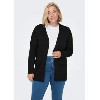 ONLY CARMAKOMA CARESLY L/S OPEN CARDIGAN Schwarz L