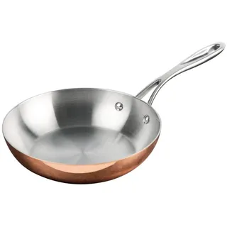 Vogue Tri-Wall Kupfer-Bratpfanne 20 cm, Kupfer, Spiegelglanz-Finish, für alle Kochfelder geeignet, induktionsgeeignete Bratpfanne, für Profi- & Hobbyköche, CM678