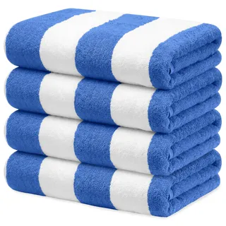 avalon towels Handtuchset 76,2 x 152,4 cm blau/weiß gestreift 4-tlg.