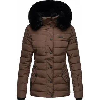 Navahoo Damen Warme Steppjacke Winterjacke mit weicher Kunstfell-Kapuze Milianaa