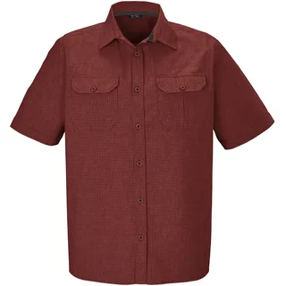 killtec Herren Funktionshemd/Hemd Kurzarm/Outdoorhemd KOS 47 MN WVN SHRT, Ziegelrot, M, 42843-000