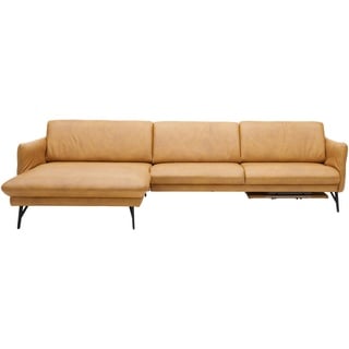 Himolla Ecksofa , Gelb , Leder , Echtleder , Rindleder , Uni , Ottomane links, L-Form , 330x174 cm , Blauer Engel, Goldenes M, Made in Germany, Emas , Typenauswahl, Lederauswahl, Stoffauswahl, seitenverkehrt erhältlich, Rücken echt , Wohnzimmer, Sofas & Couches, Wohnlandschaften, Ecksofas