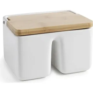 Ibili Doble Ceramic Bamboo Salzstreuer Durchsichtig  Durchsichtig One Size - Transparent