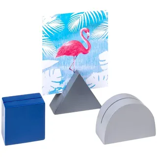 walther design Fotohalter bis 13 x 18 cm aus Holz, 3er Set Geometrics FC310M