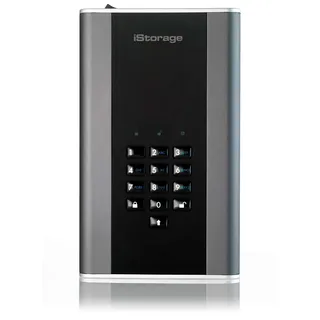 iStorage diskAshur DT2 20 TB Secure Encrypted Desktop Hard Drive | FIPS Level-3 | Password Protected | Dust/Water Resistant | IS-DT2-256-2000-C-X