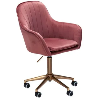 AMSTYLE Drehstuhl Samt Rosa